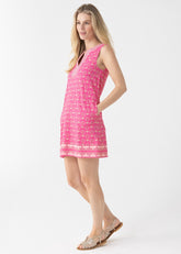 Martha's Vineyard Metallic Embroidered Sleeveless Tunic Dress